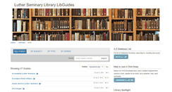 Desktop Screenshot of luthersem.libguides.com