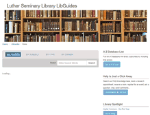 Tablet Screenshot of luthersem.libguides.com
