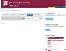 Tablet Screenshot of nmsu.libguides.com