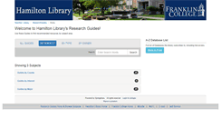 Desktop Screenshot of franklincollege.libguides.com