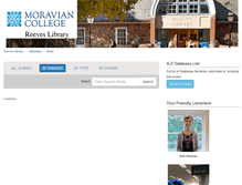 Tablet Screenshot of moravian.libguides.com
