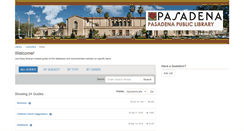 Desktop Screenshot of cityofpasadena.libguides.com