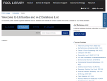Tablet Screenshot of fgcu.libguides.com