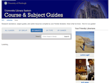 Tablet Screenshot of pitt.libguides.com