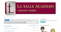 Desktop Screenshot of lasalle-academy.libguides.com
