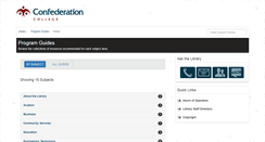 Desktop Screenshot of confederationc.libguides.com