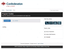 Tablet Screenshot of confederationc.libguides.com