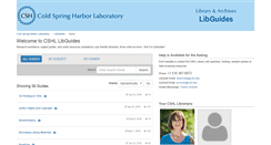 Desktop Screenshot of cshl.libguides.com