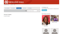 Desktop Screenshot of hollandhall.libguides.com