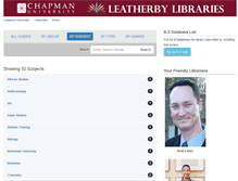 Tablet Screenshot of chapman.libguides.com