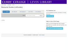 Tablet Screenshot of curry.libguides.com