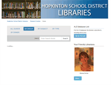 Tablet Screenshot of hopkintonschools.libguides.com