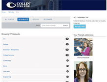 Tablet Screenshot of collin.libguides.com