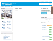 Tablet Screenshot of canberra.libguides.com