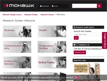 Tablet Screenshot of mohawkcollege.ca.libguides.com