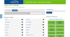 Desktop Screenshot of gtclibrary.libguides.com