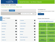 Tablet Screenshot of gtclibrary.libguides.com